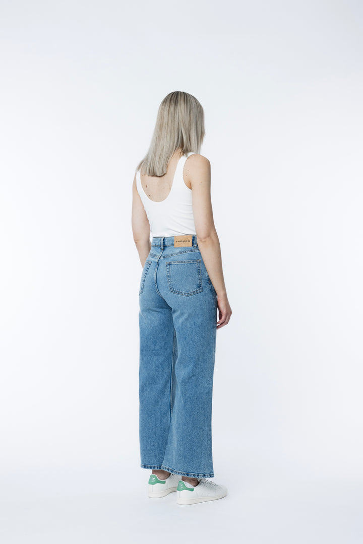 High Waist Wide Leg - Vintage wash